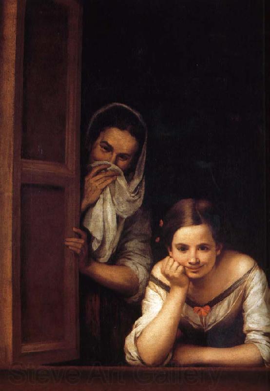 Bartolome Esteban Murillo Window of two women Norge oil painting art